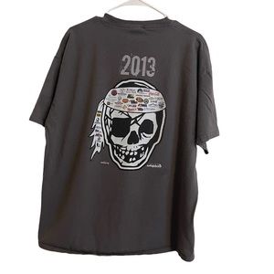 Port & Company Shirt‎ Men XL Gray Cotton Pirate Plunder Whiplash Sports Skeleton